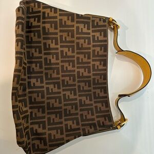 Fendi Brown and Tan Shoulder Bag